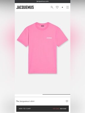 Jacquemus Kids' Pink Logo T-Shirt
